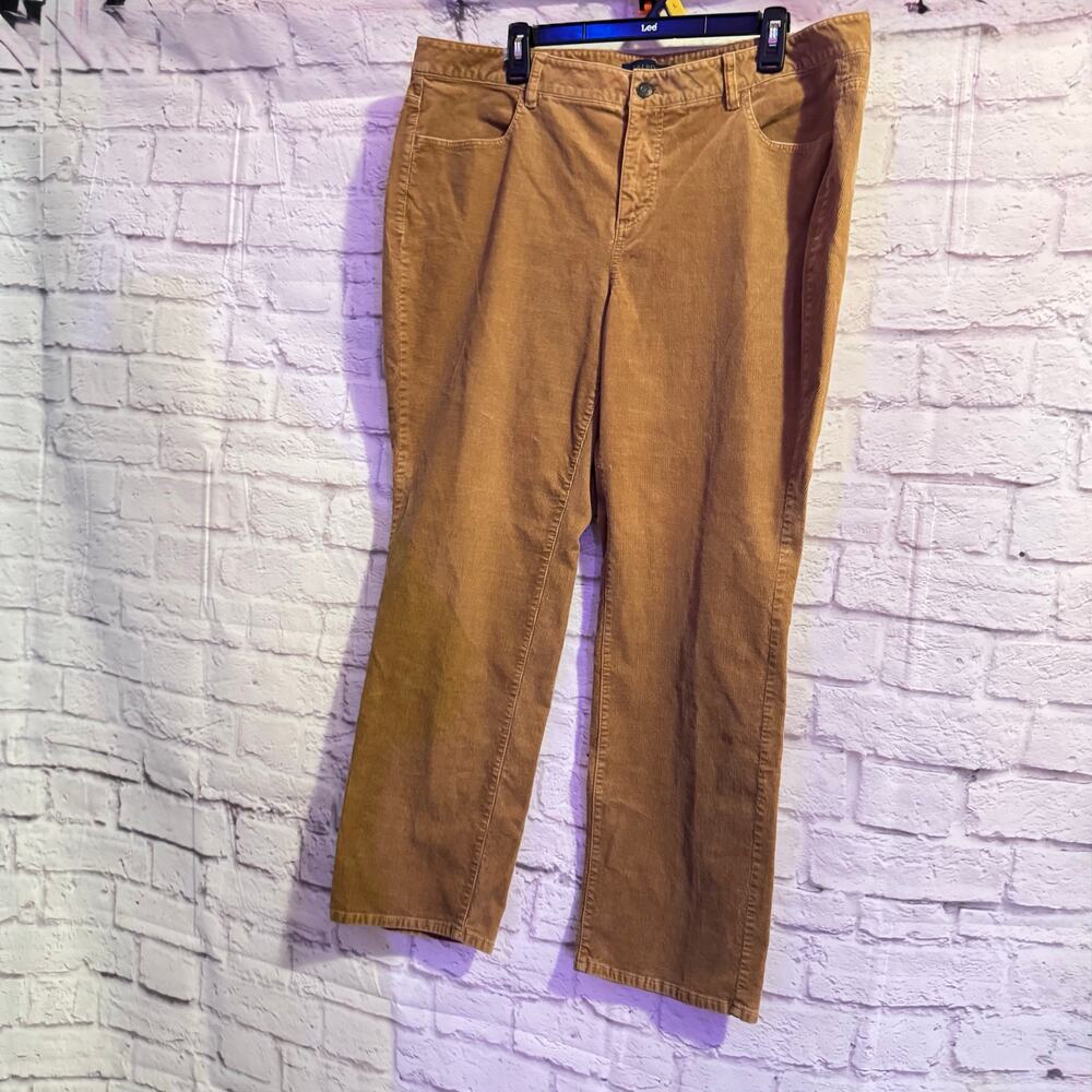 TALBOTS TAN CORDS SZ 18 WP - cozy and comfortable